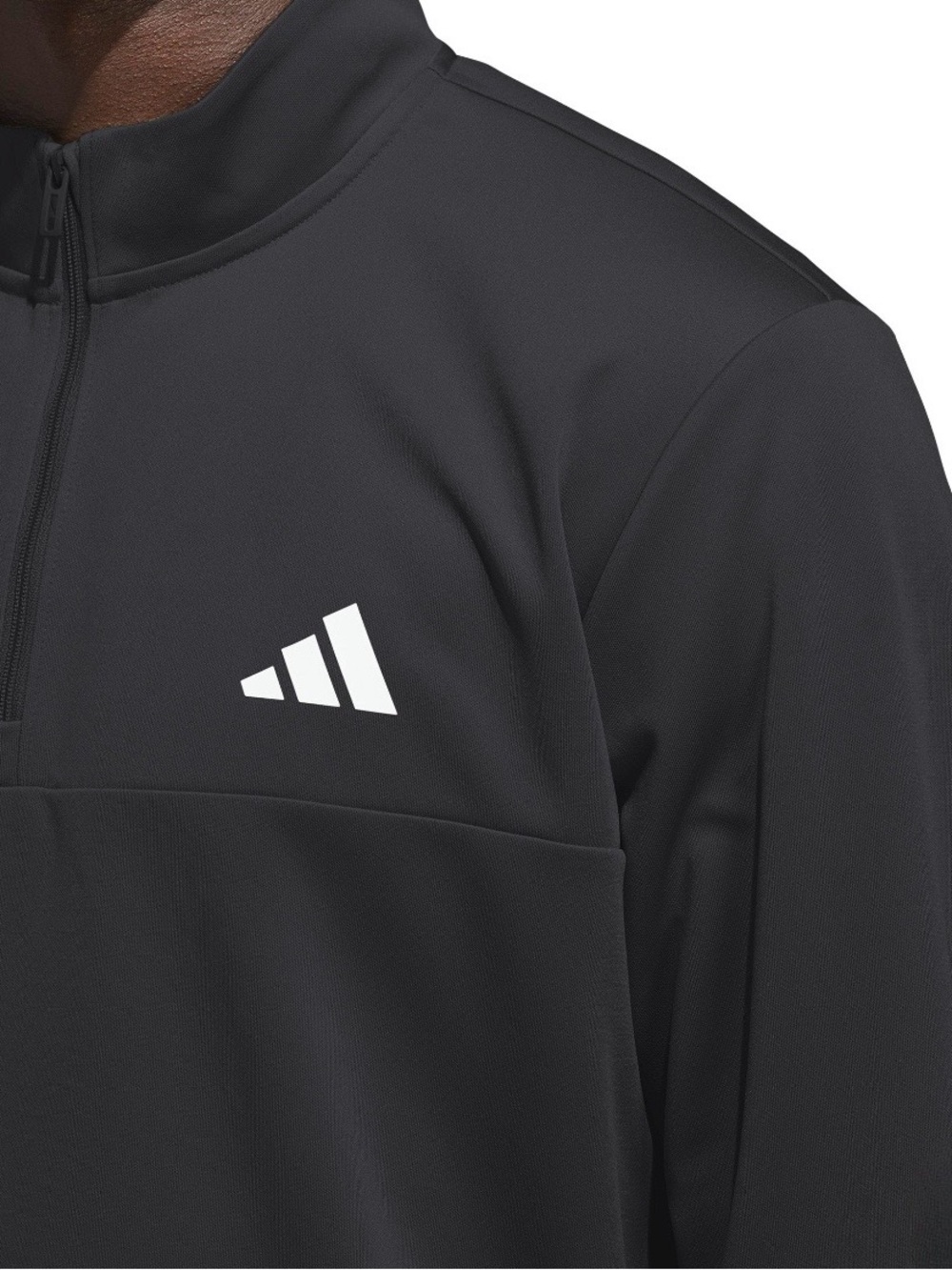 Adidas Men's Black Quarter Zip Pullover Athletic Top Size XXL